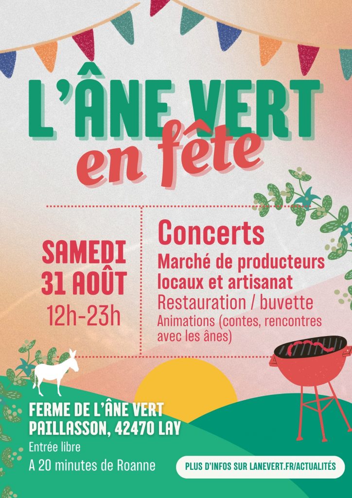 Recto flyer fête de l'âne vert